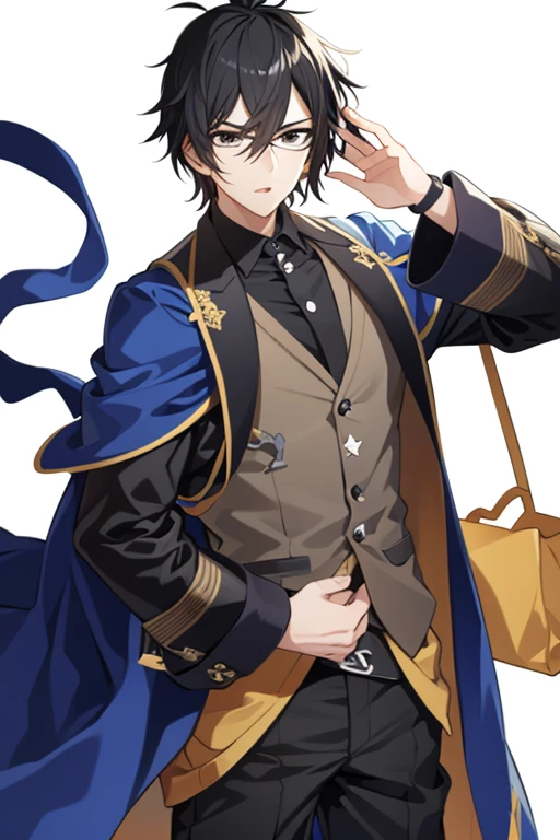 masterpiece,high quality,solo, <lora:KisaragiRen:0.8>,KisaragiRen,1boy,short hair,black hair,black eyes