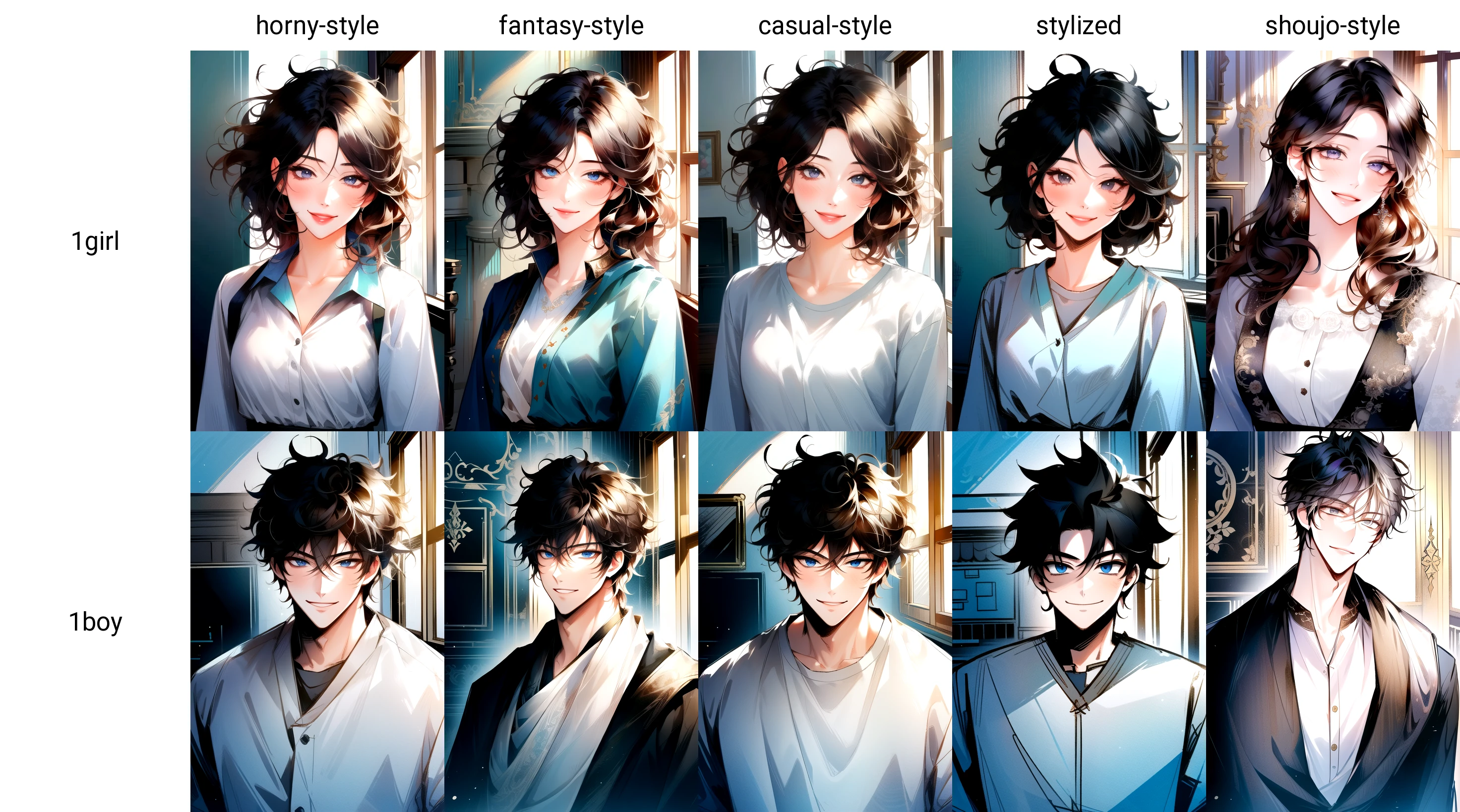 <lora:ManhwaMegaUltimate:1>,
horny-style, 1girl, standing, smile, Messy Hair, (Mature Face:1.4), (beautiful face:1.15), (((masterpiece))), (highest quality), ((perfect face)), indoors, room, window, (upper body),