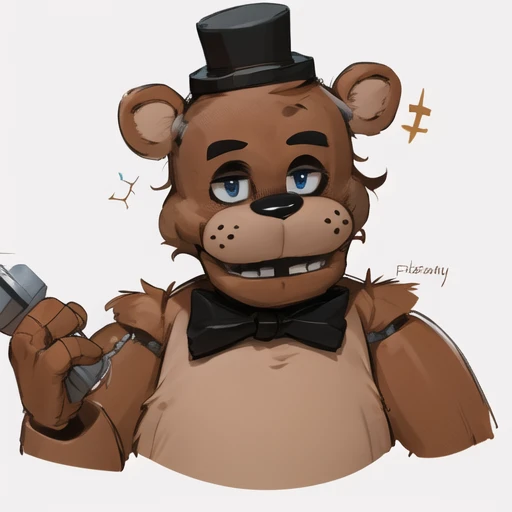 <lora:freddy:0.95> freddy, brown fur, solo, masterpiece, best quality