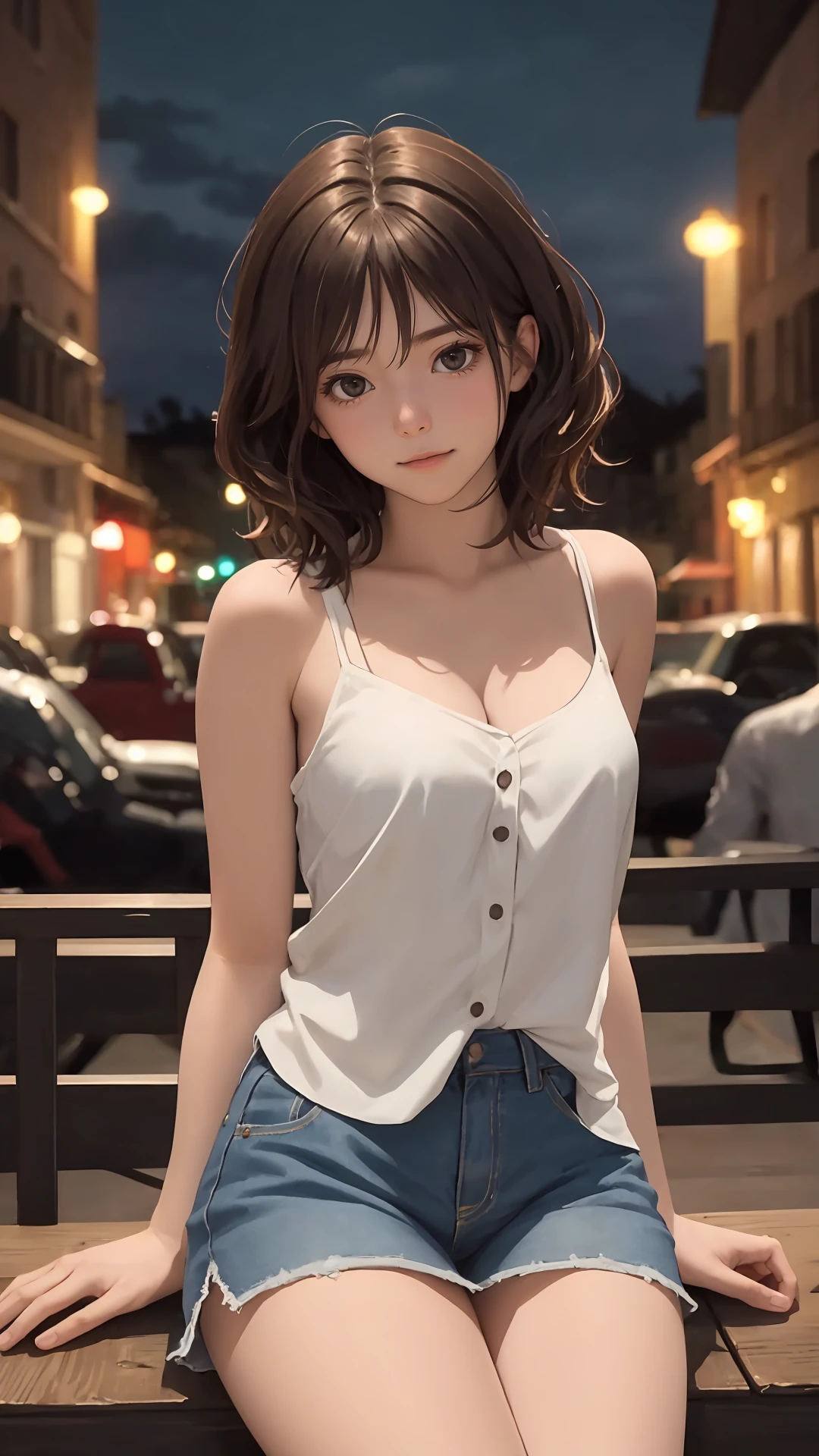 (character on front:1.2),
(realistic:0.7),
(cinematic), {cute|sexy},
(masterpiece:1.2),
(best quality:1.2),
looking at viewer,
cowboy shot,
outdoors,
night,
peaceful,
(wavy hair:0.9),
{sitting|standing|squatting_on_front,|wariza},
{black eyes|brown eyes},
{black hair|brown hair|dark hair},
{long hair|medium hair|short hair},
{cinema|town|grass|mountain|river},