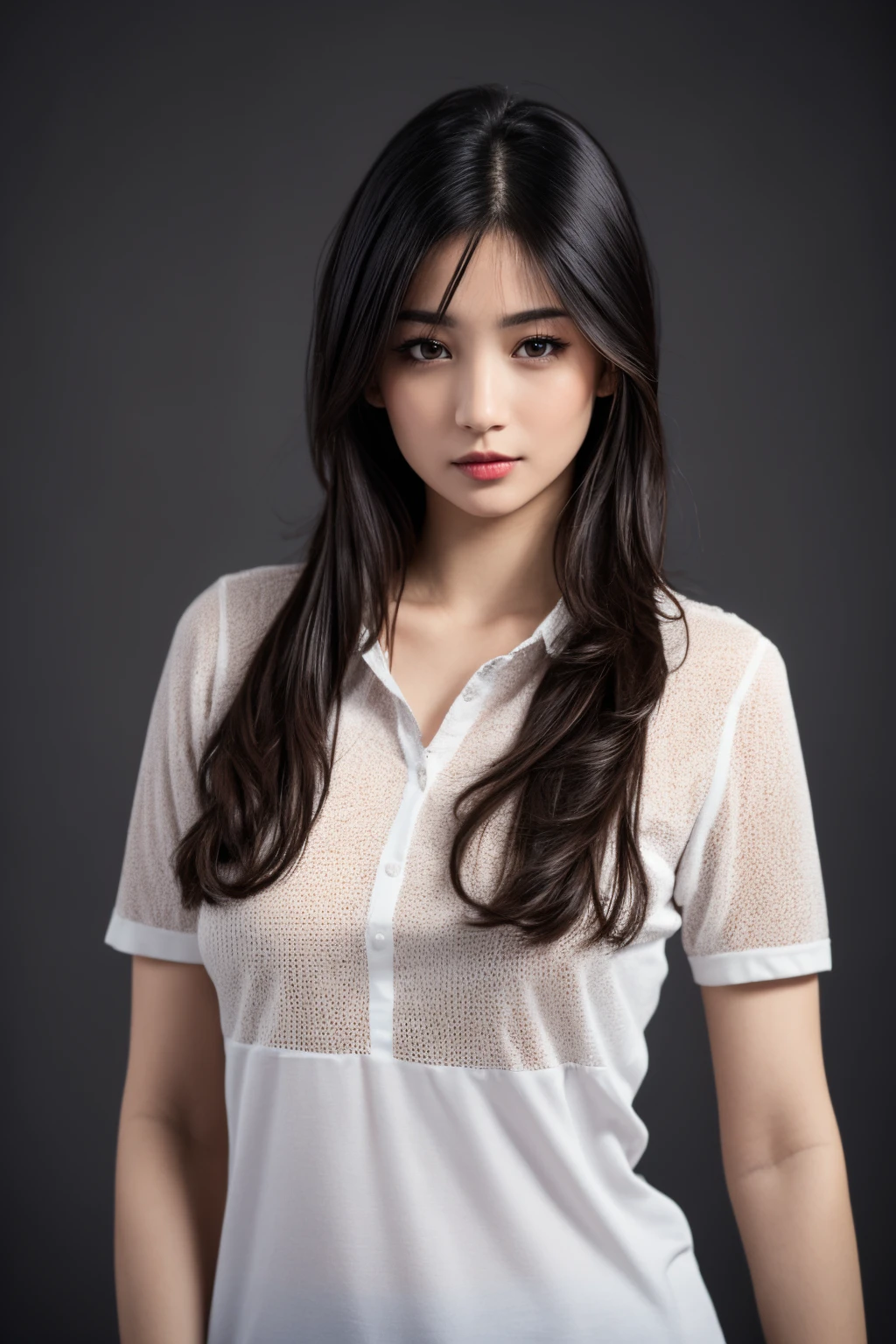 realistic, detailed,
break,
1girl, extremely beautiful, slender, detailed skin complexion, seductive face, casual clothes, looking at viewer
break,
simple background
break,
cowboy shot, perspective, rule of third, depth and dimension, depth of field 
break, <lora:IG_Valezka:0.8>
