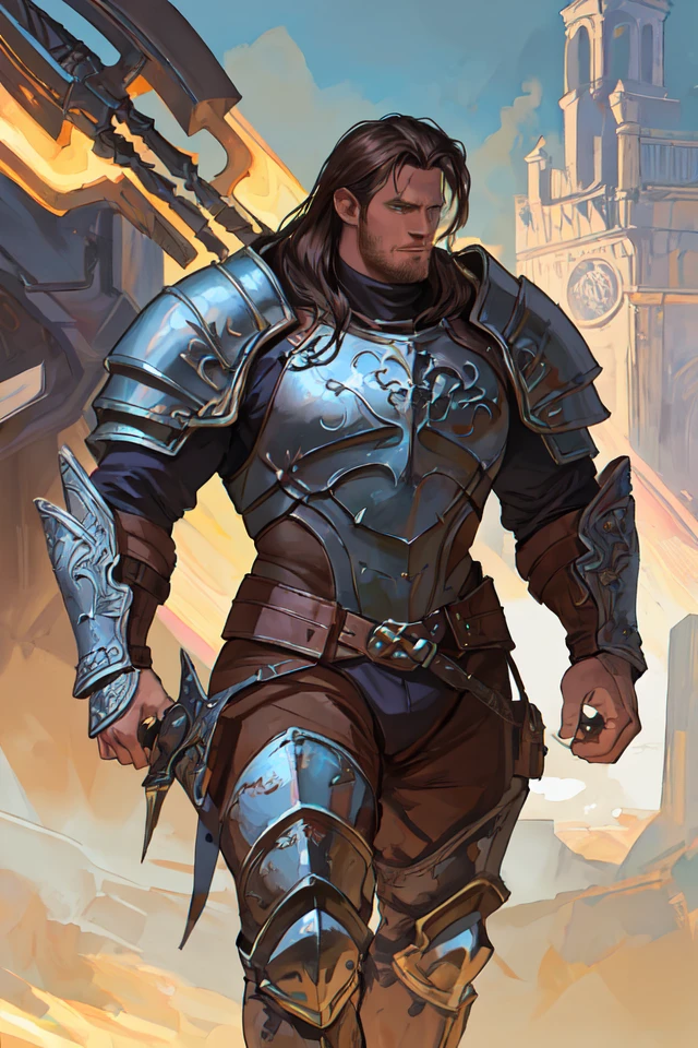 ultra realistic illustration,, a hulking herculean alexander skarsgard with leather armour, from doom and warhammer, intricate, elegant, highly detailed, digital painting, artstation, concept art, smooth, sharp focus, illustration, art by artgerm and greg rutkowski and alphonse mucha