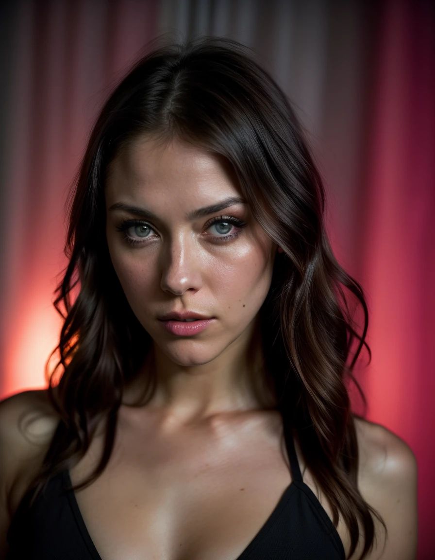 solo mid shot photo of [Mila Azul|Christen Harper|Brittany Snow|Lily Donaldson], artistic glamour analog style portrait photography
sharp focus on eyes
by Casey Baugh and Lisa Frank