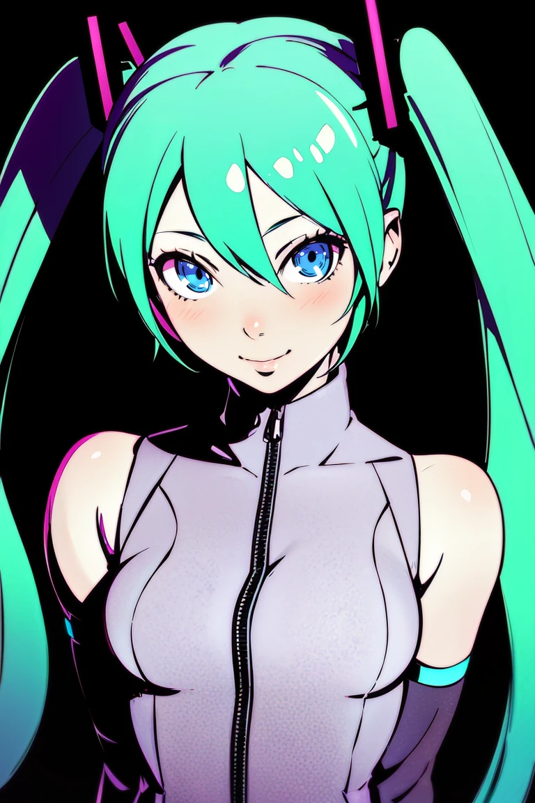 1girl, solo,looking at viewer,simple background, hatsune miku, masterpiece, realistic,
standing ,smile ,, adorable face , <lora:IlyakuvshinovArtistST1-28:0.8>,