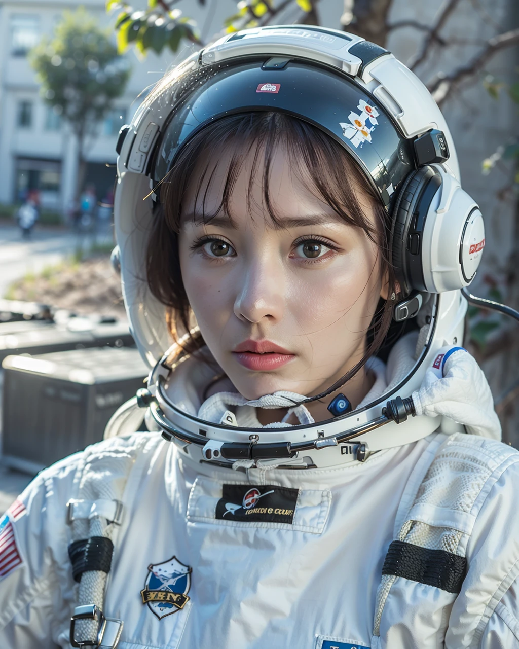 1girl,solo,  ,outdoors, ruins,  <lora:Sexy Beauty_V2:0.6>   spacesuit,  <lora:spacesuit3-000009:0.6>, (8k, RAW photo, best quality, masterpiece:1.2), (realistic, photo-realistic:1.37)