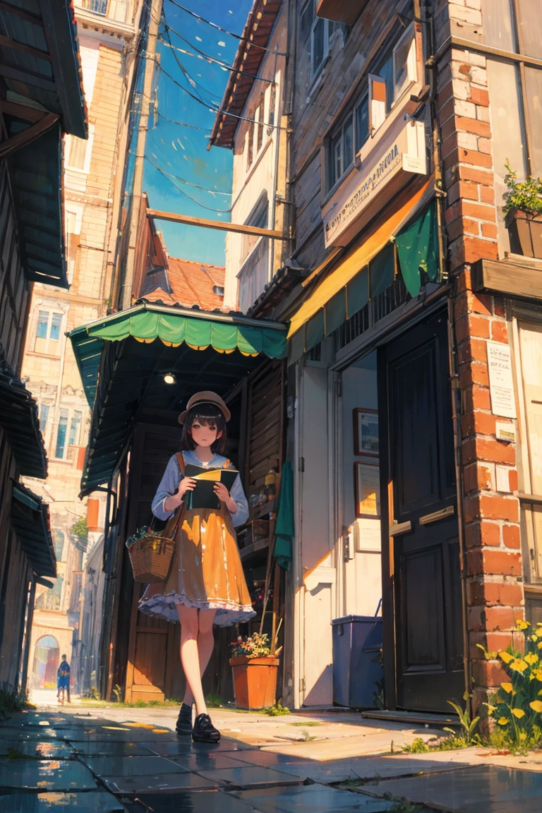 (masterpiece), best quality, high resolution, extremely detailed, detailed background, perfect lighting, colorful, vivid color, (impressionism:1.4), 1girl,