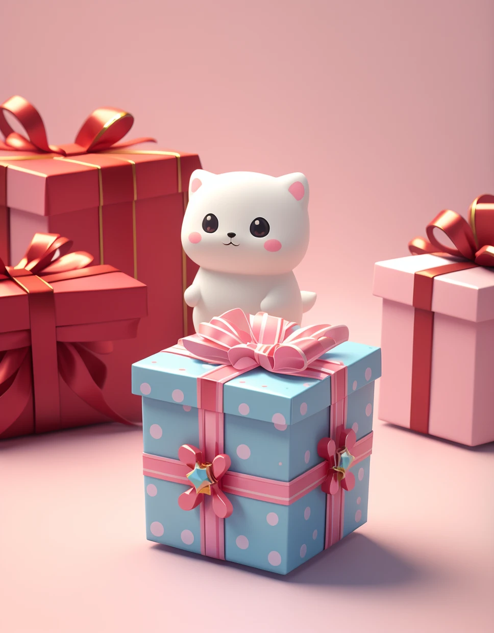 c4d, pvc, gift box,,surprised,cute,  <lora:C4D:0.6>,pov, selfie, masterpiece, best quality,