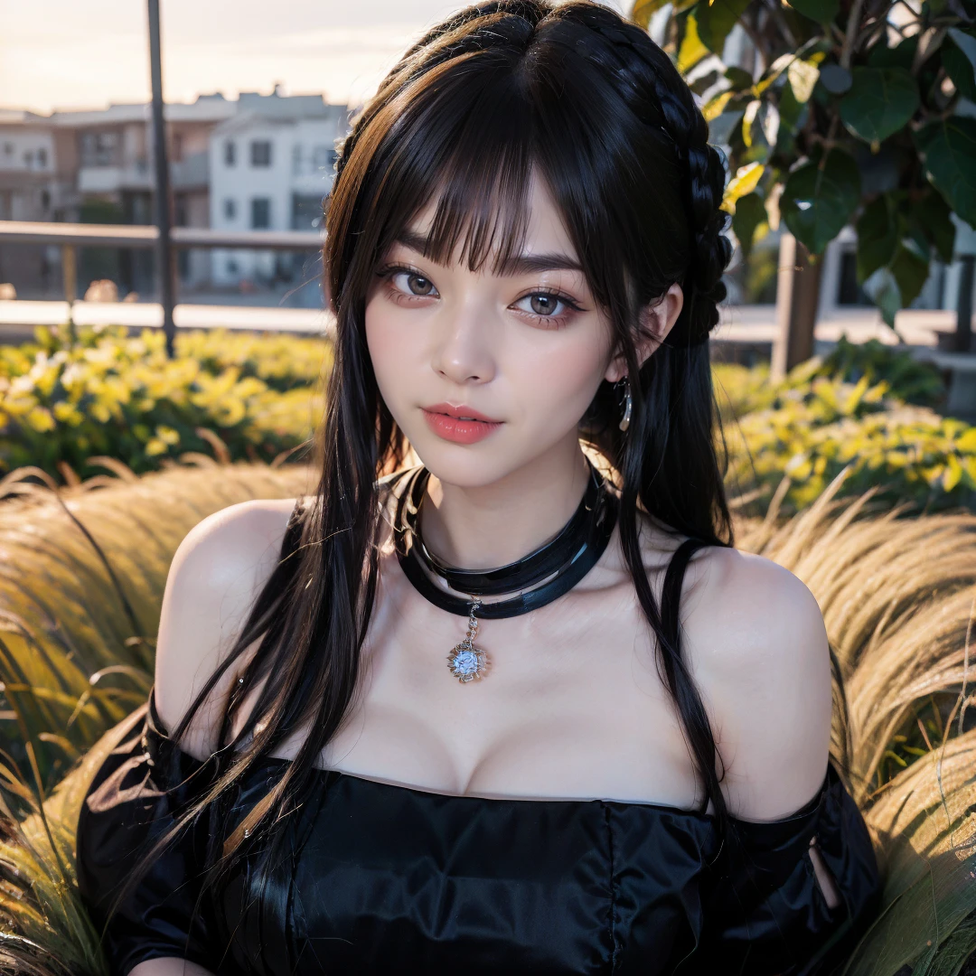 ulzzang-6500,(RAW photo, best quality),(realistic, photo-realistic:1.3),masterpiece,extremely detailed,CG,2k wallpaper,Amazing,finely detail,light smile,extremely detailed CG unity 8k wallpaper,huge filesize,ultra-detailed,absurdres,soft light,1girl,(Long hair:1.1),Perfect body proportions,charming smile,(Standing on the grass:1.1),<lora:girl_cos01:0.8>,