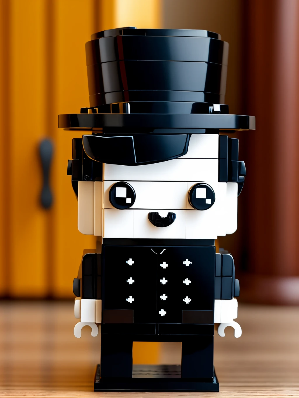 LEGO BrickHeadz Chaplin <lora:lego_v1.0:0.8>, 8k uhd, high quality, film grain