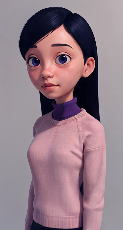 <lora:VRAMsViolet640:0.5>, xyzviolet, 1girl, 3d render, closeup, masterpiece, beautiful, pink sweater, closeup, portrait quality