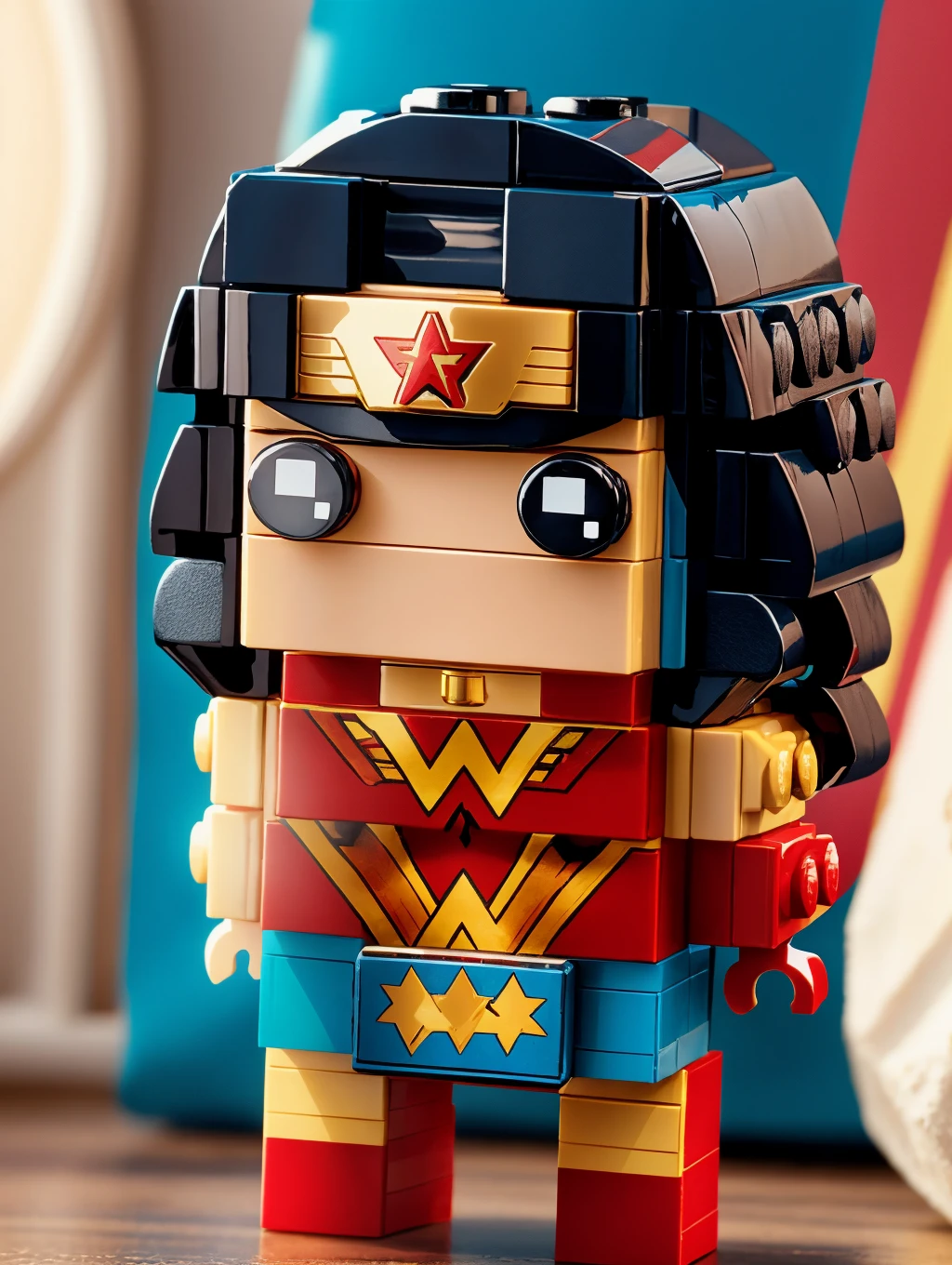 LEGO BrickHeadz wonder woman <lora:lego_v1.0:0.8>, 8k uhd, high quality, film grain