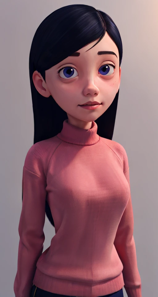 <lora:VRAMsViolet640:0.5>, xyzviolet, 1girl, 3d render, closeup, masterpiece, beautiful, pink sweater, closeup, portrait quality