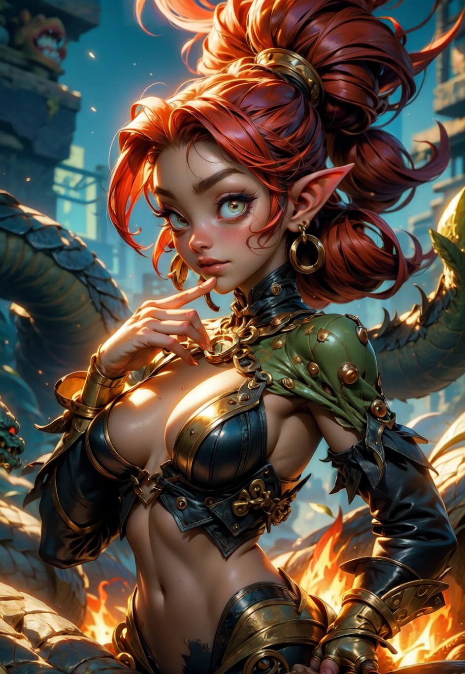 masterpiece, best quality, (monster girl:1.3), ardent, fervid, knotty, pyrogenous, slimy, sulfuric