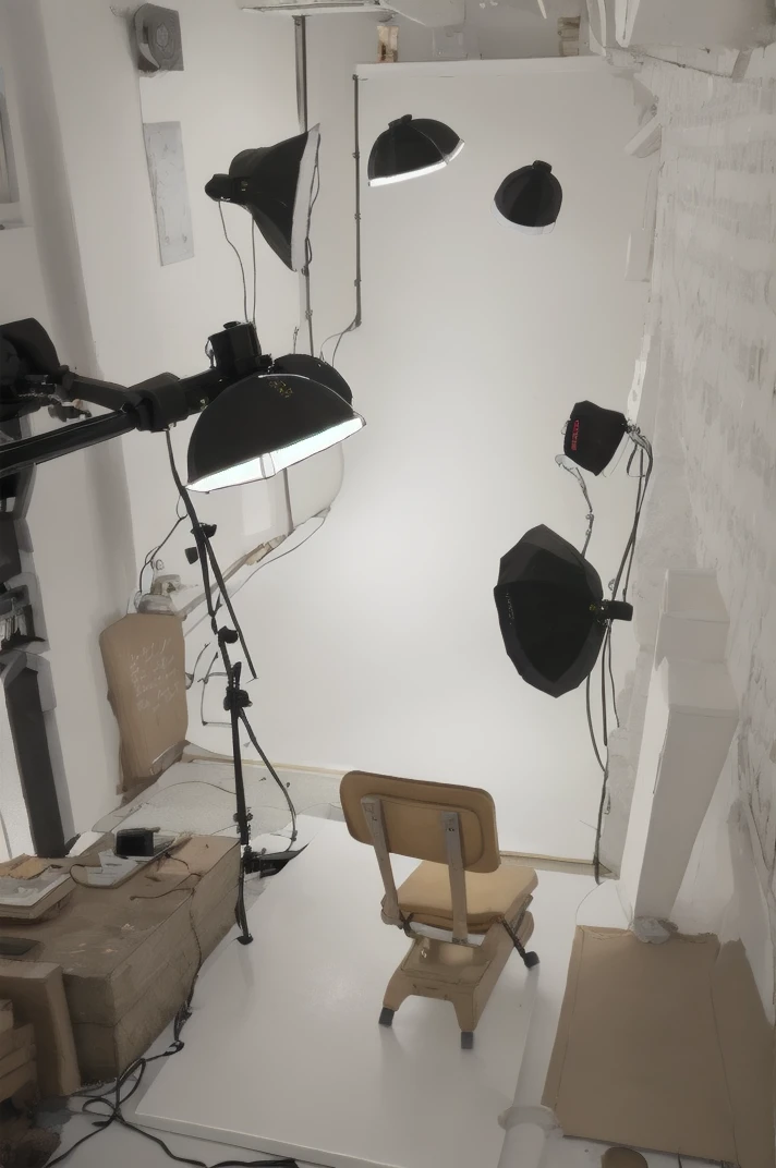 masterpiece, best quality, ultra-detailed, illustration,
photostudio, shooting light, chair, indoors, cable, light, cyclorama, white cyclorama,
<lora:Photo_Studio_V3:1:XYZ>