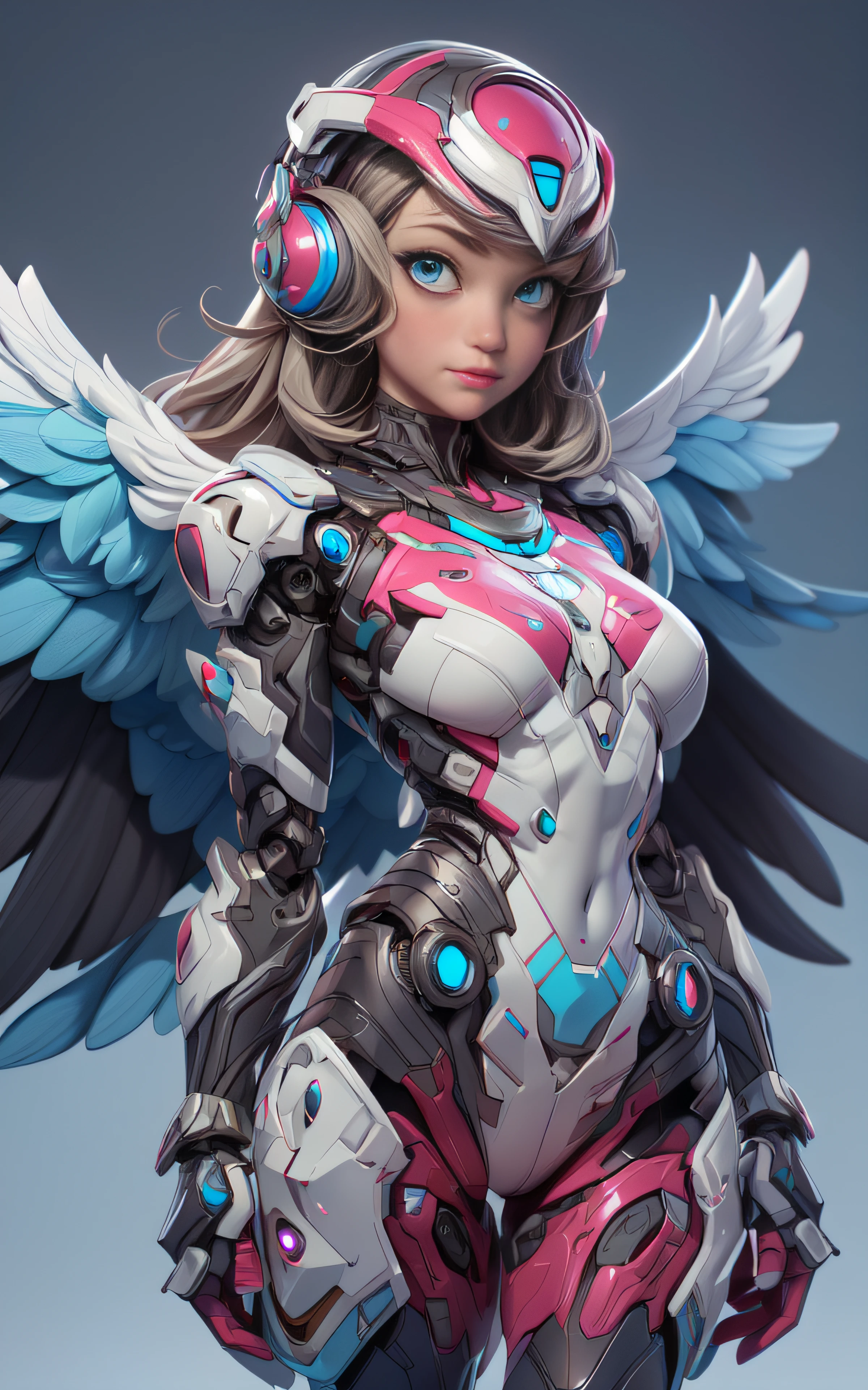 image fill,masterpiece,best quality,super detail,16k,textured skin,Bright image quality,science fiction, 1girl,full Helmet,wings,robot,angel,angel armor,Mechanical Armor, , <lora:add_detail:0.6> <lora:3DMM_V11:0.8>