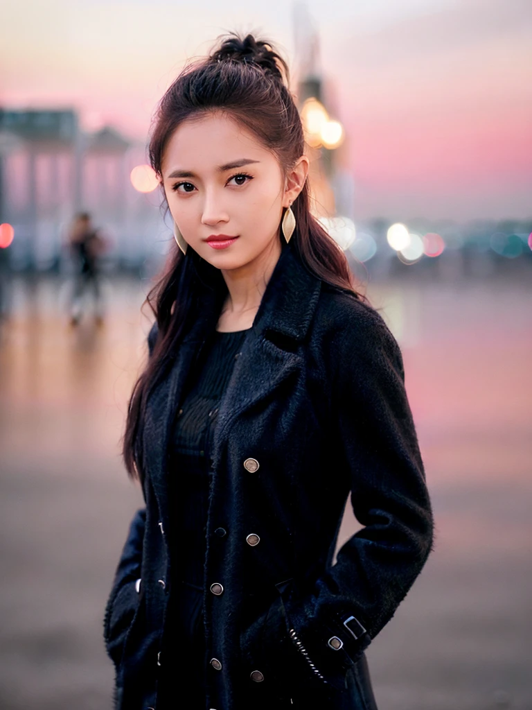 (overcoat:1.6), sweater, smile, depth of field, night cityscape, (1girl:1.6), ulzzang-6500v1.1, (original: 1.2), (realistic: 1.3) , beautiful girl with beautiful details, extremely detailed eyes and face, eyes with beautiful details, absurd, incredibly absurd, huge file size, ultra detail, high resolution, ultra detailed, best quality, masterpiece, illustration, ultra detailed and beautiful, ultra detailed, CG, unity, 8k wallpaper, amazing, fine Detail, masterpiece, top quality, official art, extremely detailed CG unity 8k wallpaper, cinematic lighting, (perfect shiny skin:0.6), slim and smooth lines, (floating), (small breasts:1), earrings <lora:chenyuqi_v11:0.8>