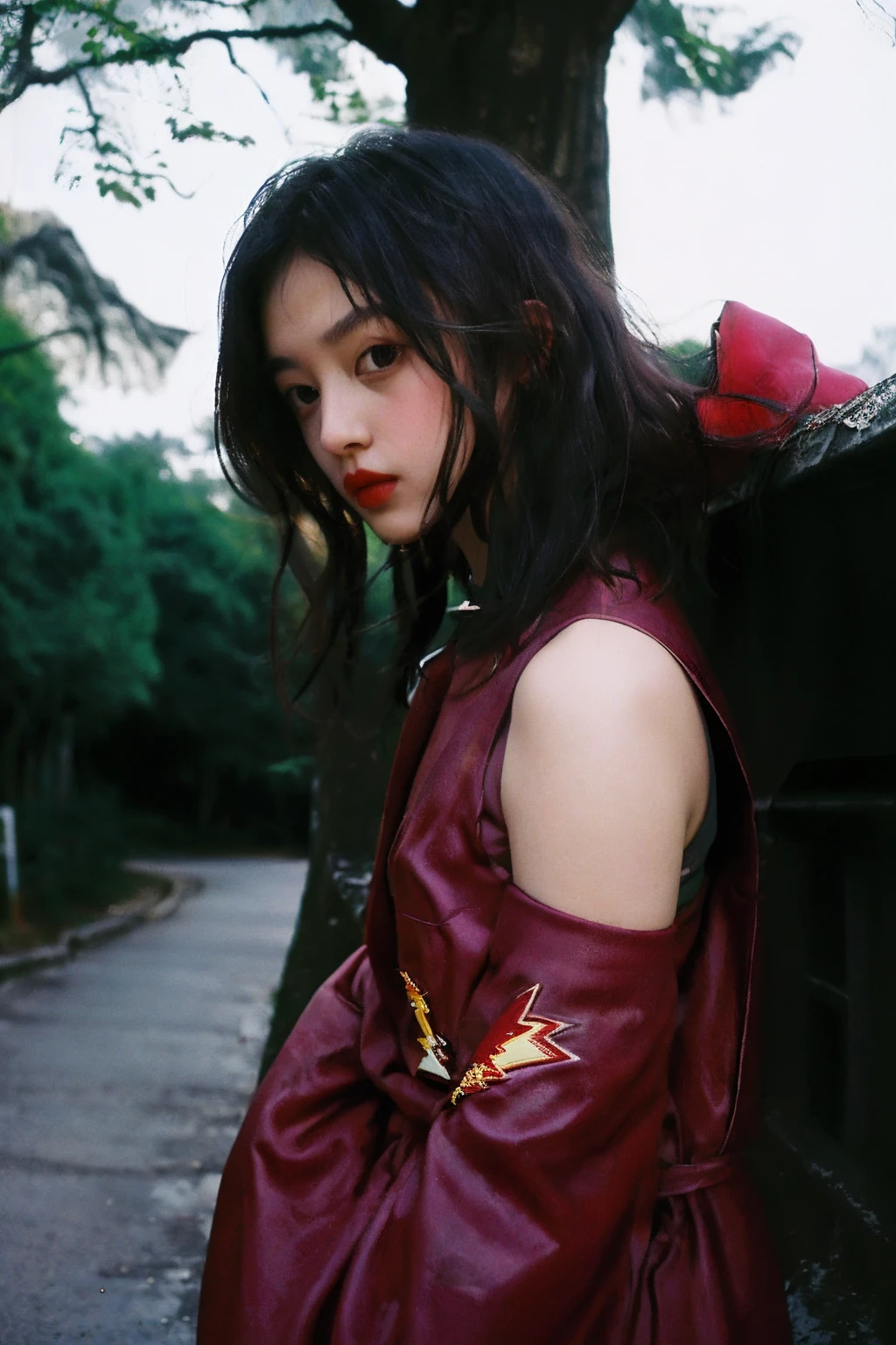 masterpiece, raw photo, film photo, 90s flash photo, best quality,
1girl, empty road, beautiful girl, sin front of camera,
<lora:Renhang_20230622161247:0.85>, Renhang, <lora:epiNoiseoffset_v2:1.5>,