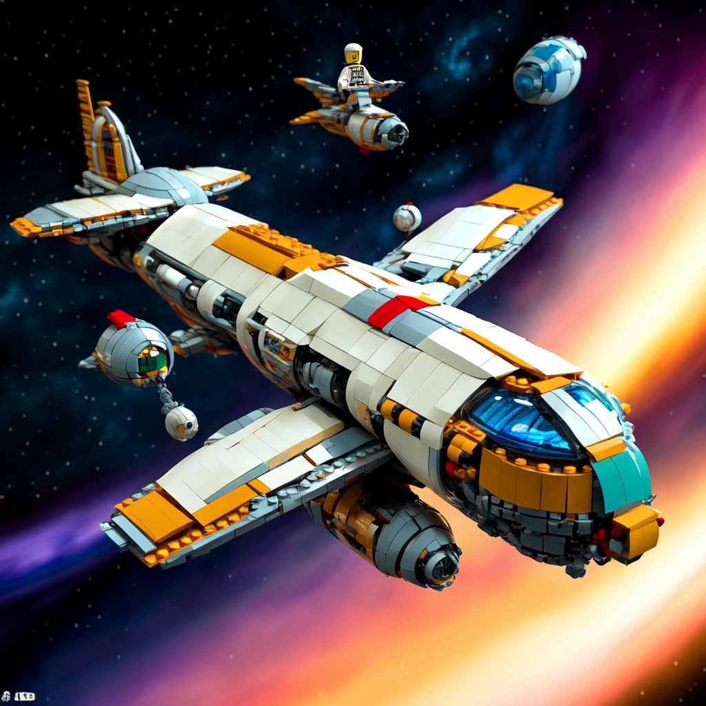 <lora:LegoAISD:1> LegoAI spaceship in space, stars , detailed, intricate