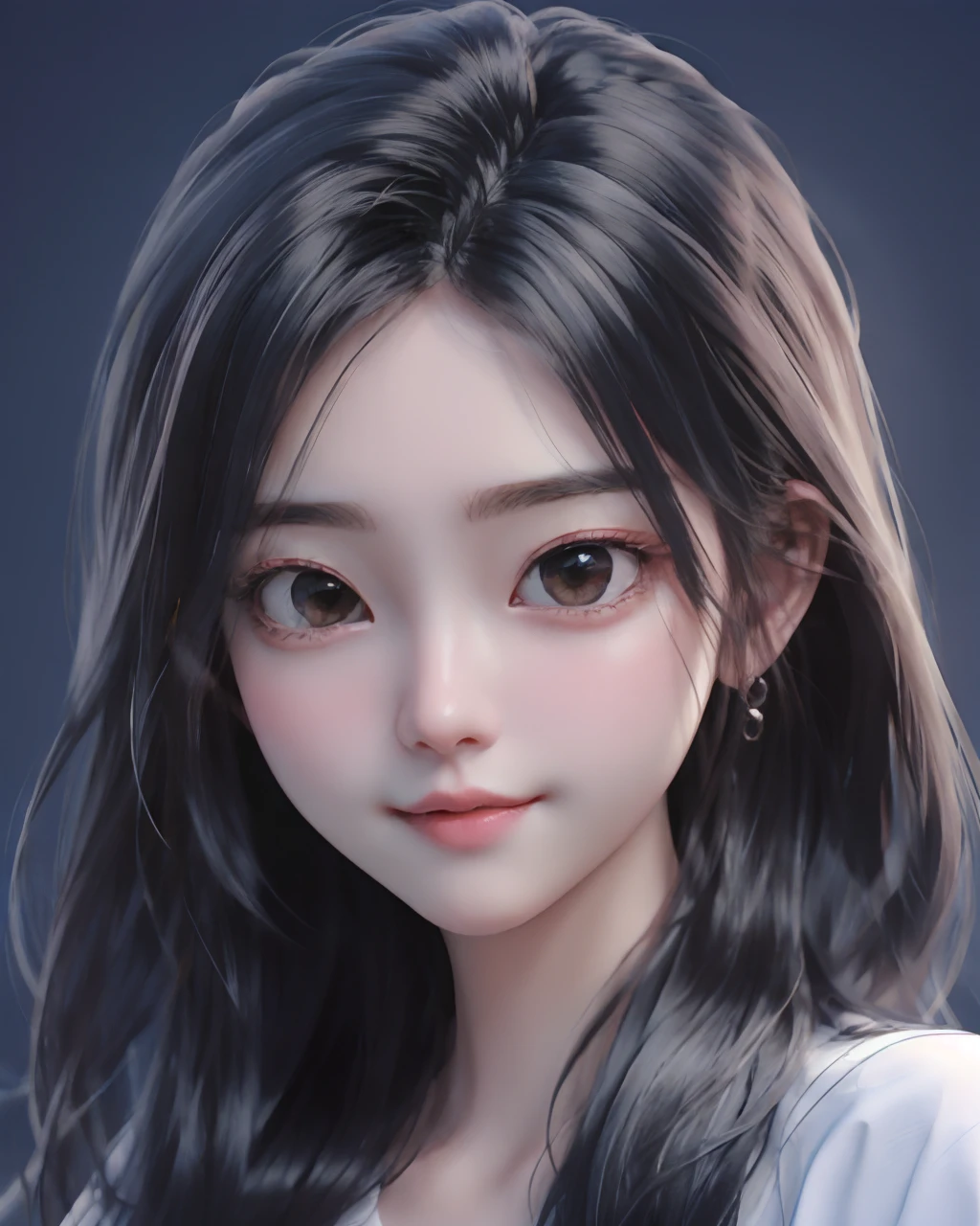 best quality, 1girl, solo, cartoon portrait , simple background, long hair, pink lips, <lora:cartoon_portrait_v1:0.6>