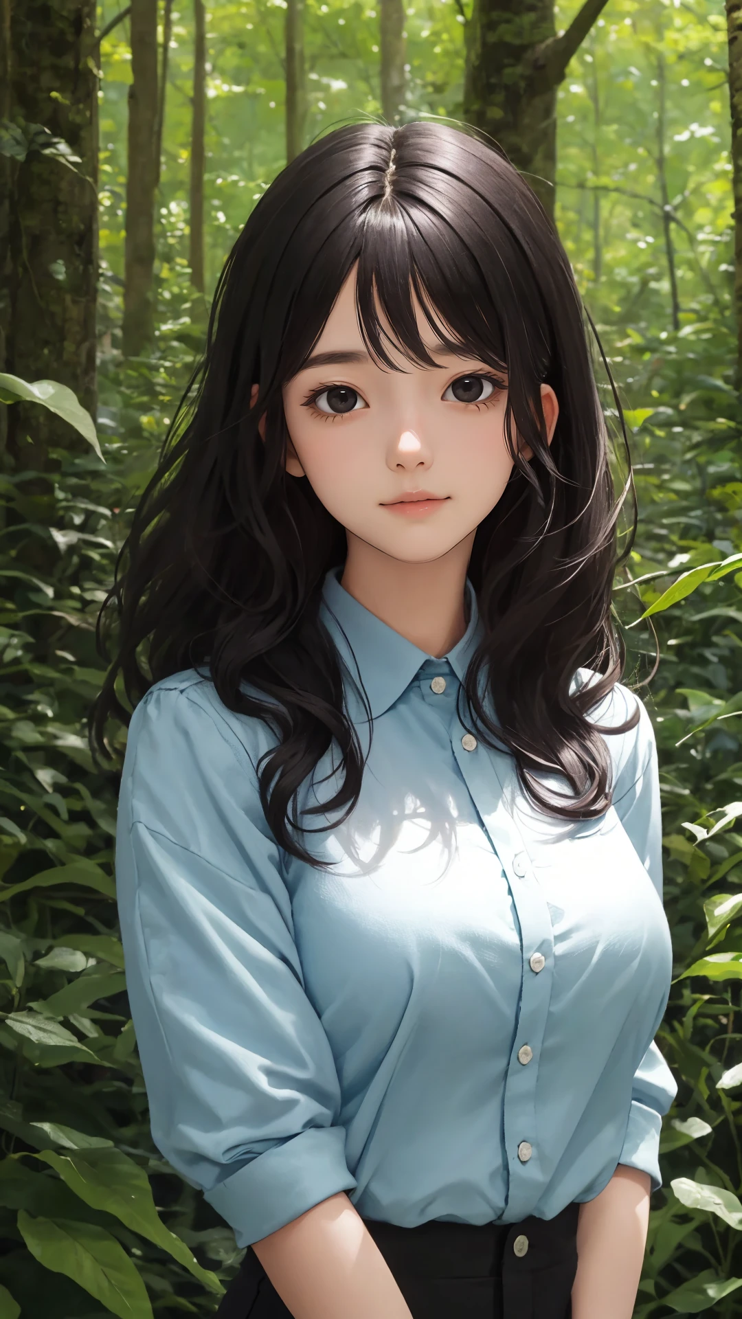 (masterpiece),
(best quality),
looking at viewer,
(wavy hair:0.9),
1girl,
{day|night|dwan},
{black eyes|dark brown eyes},
{black hair|dark brown hair|dark hair},
{long hair|medium hair|short hair},
{indoors|outdoors|nature},
{upper body|cowboy shot},
{medium brest|large breasts|small breasts},