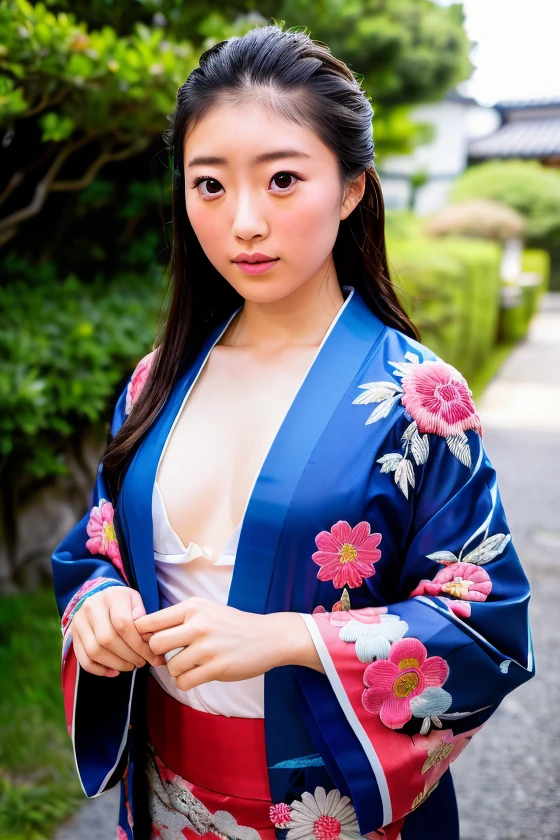 (SFW:1.45) and (medium full shot) and <lyco:ichikahoshimiya_loha:0.7> and (HD 8K RAW photo of a young Japanese woman named ichikahoshimiya Wearing an extremely detailed and beautifully printed embroidered kimono:1.2) and (BEST AESTHETIC:1.2) and (masterpiece:1.2) and (best quality:1.2) and (photorealistic:1.4) and (Realistic:1.4) and Detailed Skin Textures and detailed skin pores and high skin detail