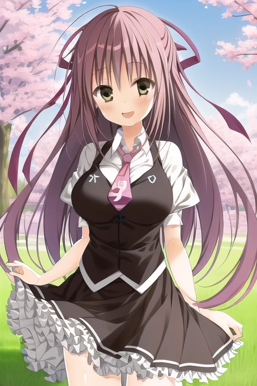 ((masterpiece)),(((best quality))),(frills),((1girl)), <lora:Rin Misakura:0.9>,xiafu,sakura,smile,looking at viewer