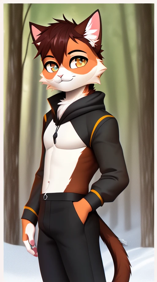 ((oc_bolinha2)), Jan Matejko,Ross Tran,Denis Sarazhin,
,uploaded to e621,explict content, ((fluffy fur texture)),multicolored body,(detailed pupils and eyes), full body,snowy forest background,((male anthro cat)),
(long fur),