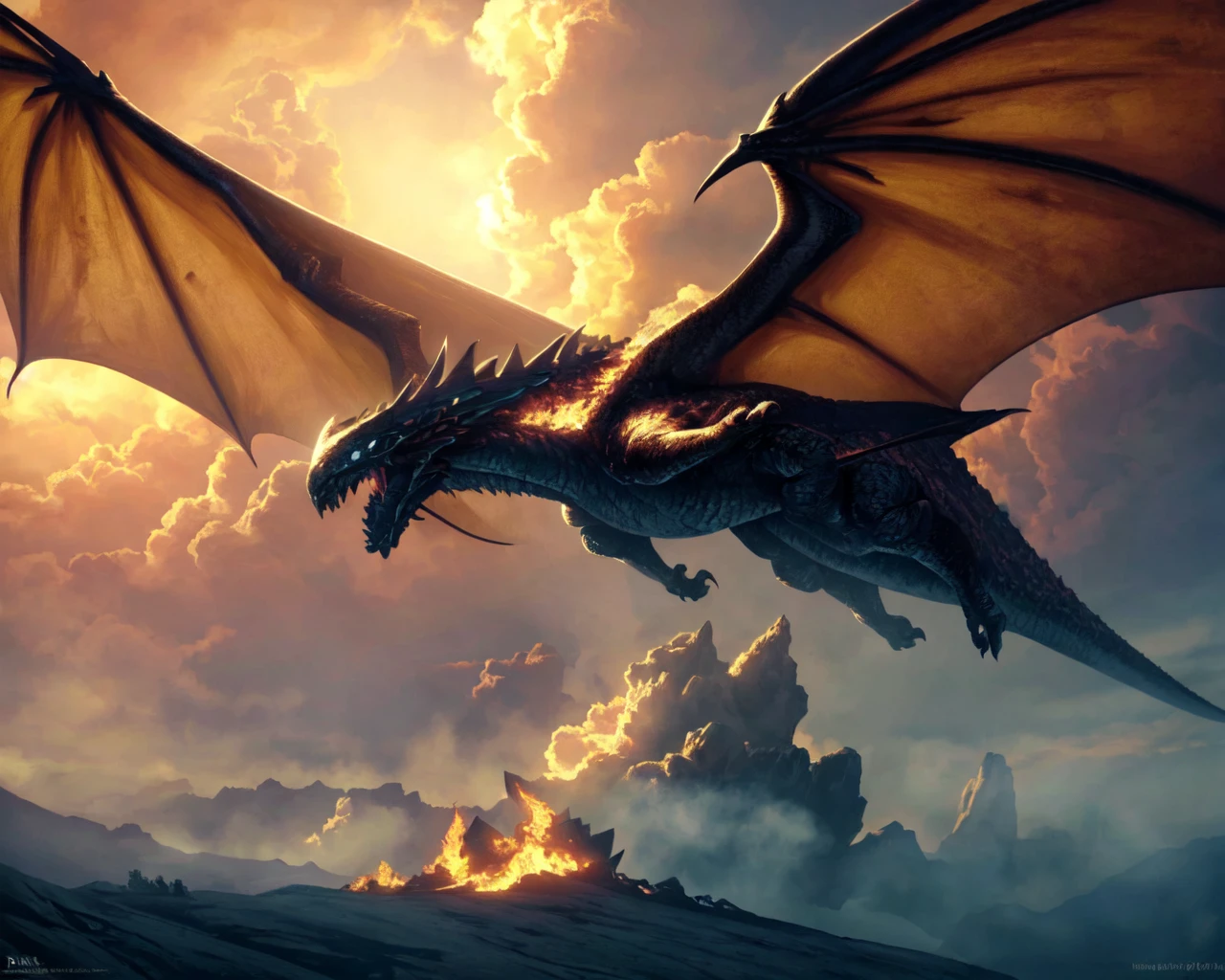 <lora:exotic dragon:0.6> crested poison dragon flying while spitting poison,
(masterpiece), best quality, highres, 4k, 8k, Detailed Illustration, intricate detail, cinematic lighting, amazing quality, amazing shading, soft lighting