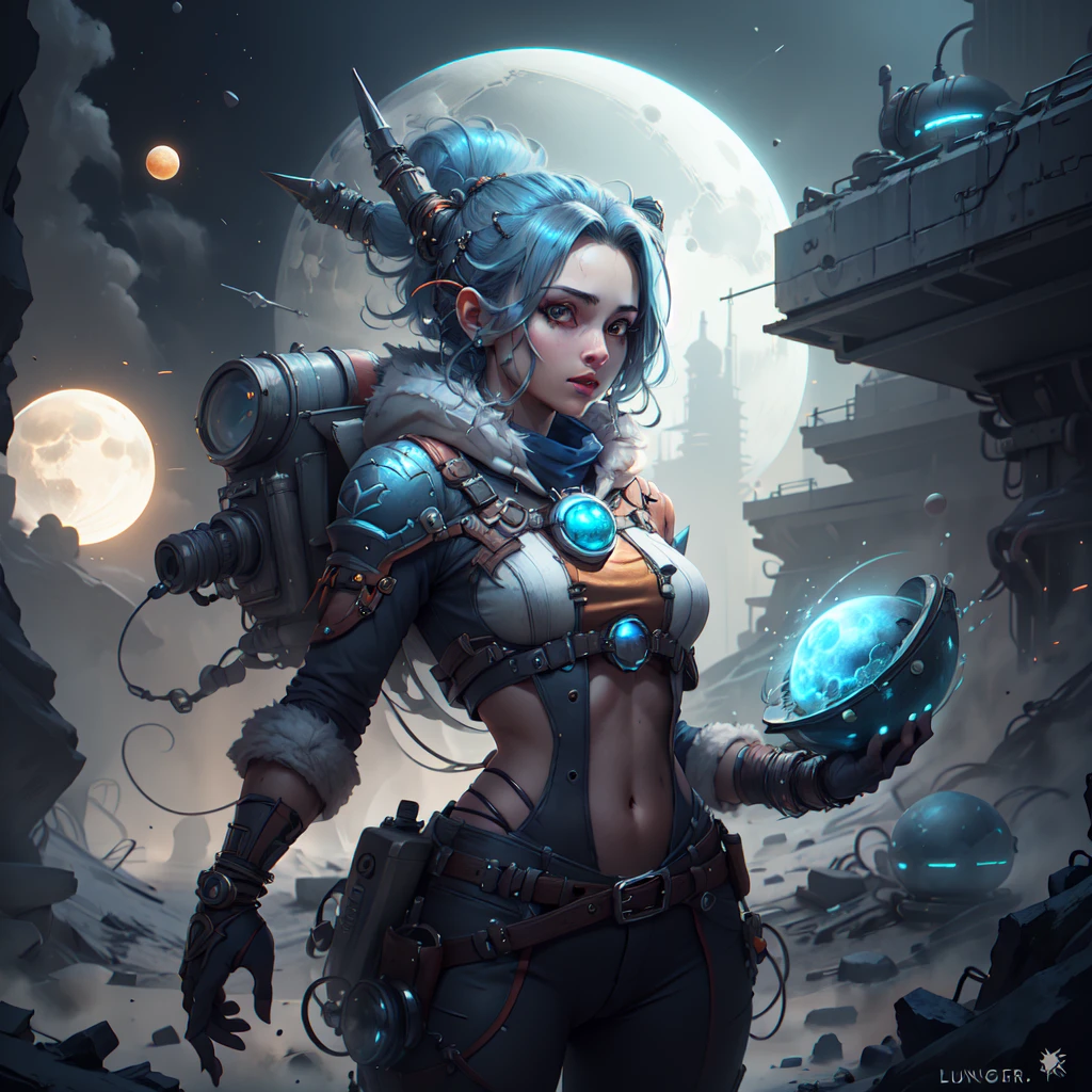 <lora:LunarPunkAI:.9> LunarPunkAI mage , intricate