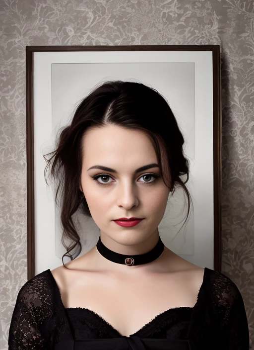 portrait ofa beautiful woman by Flora Borsi, style by Flora Borsi, bold, ((Flora Borsi)), black hair, <lora:LucidLavender:1>