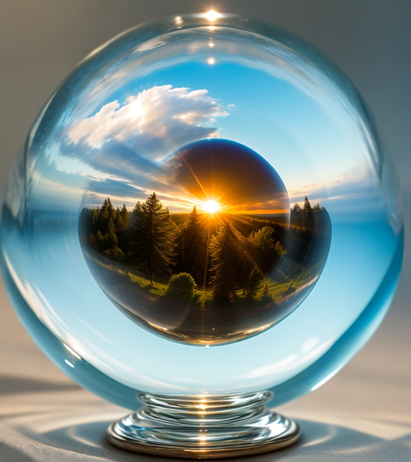 A glass ball has the power to capture moments frozen in time. Whether used as a photographic tool or a decorative object, it can encapsulate a scene or an image within its transparent sphere. By gazing into the glass ball, we can relive memories, appreciate the beauty of nature, or explore imaginary worlds.
