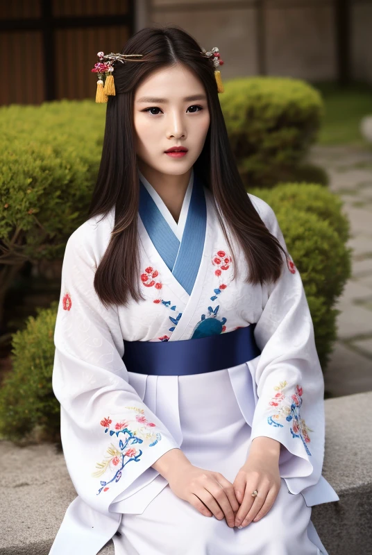 (masterpiece:1.2) and (best quality:1.2) and (photorealistic:1.4) and (Realistic:1.4) and Detailed Skin Textures and detailed skin pores and high skin detail <lyco:Anya01V40:0.85> and A beautiful young Chinese woman and a beautiful detailed face and detailed eyse and Anya01 and (Wearing beautiful embroidered Hanfu) and (medium full shot:1.2) and black long hair