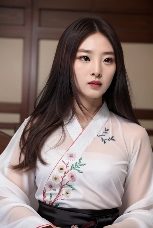 (masterpiece:1.2) and (best quality:1.2) and (photorealistic:1.4) and (Realistic:1.4) and Detailed Skin Textures and detailed skin pores and high skin detail <lyco:Anya01V20:0.95> and A beautiful young Chinese woman and a beautiful detailed face and Anya01 and (Wearing beautiful embroidered Hanfu) and (medium full shot:1.2) and black long hair