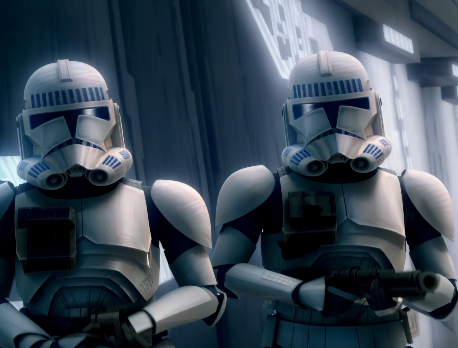 (multiple clone troopers on patrol, , detailed armor and helmet, holding guns, aming, inside a star ship, star wars, interacting with each other,:1.3)
(full shot:1.3), (long shot:1.2), (wide shot:1.3), (photo essay:1.4), X1.5, (Extreme Wide Shot:1.4),
((best quality)), ((masterpiece)), (detailed), stunning gradient colors, no watermark signature, detailed background, insanely detailed, , ((masterpiece)), absurdres, HDR, ,, <lora:clonesV1:1>