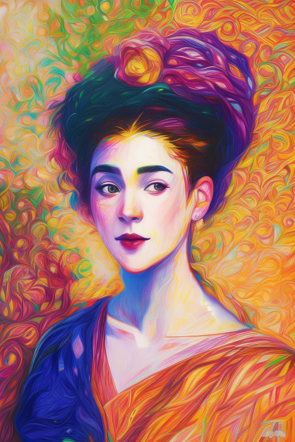 <lora:eduardo:1.2>, beautiful girl, portrait, masterpiece, vibrant colors