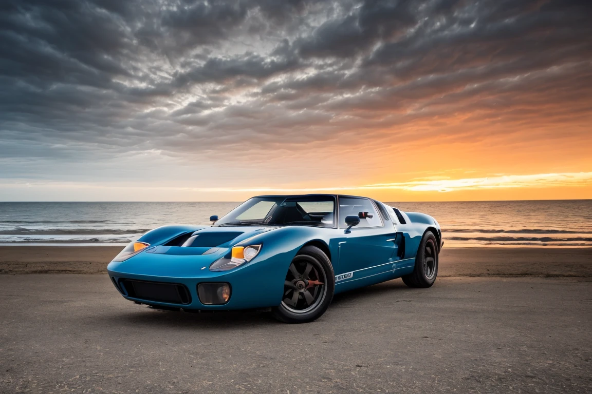 wide shot, cinematic, rule of thirds composition,
black <lora:GT40_MK1:0.9> GT40_MK1:0.8, ((parked at the beach)), beautiful sunset sky, cumulus clouds,
(masterpiece, best quality:1.2), ultra-detailed, (realistic:1.5), hasselblad, film grain, unity 8k wallpaper, hyper-realistic, sharp focus, high dof, masterpiece, dynamic angle, otherworldly lighting, subsurface scattering, f2, 35mm, bokeh, blur, background motion blur
