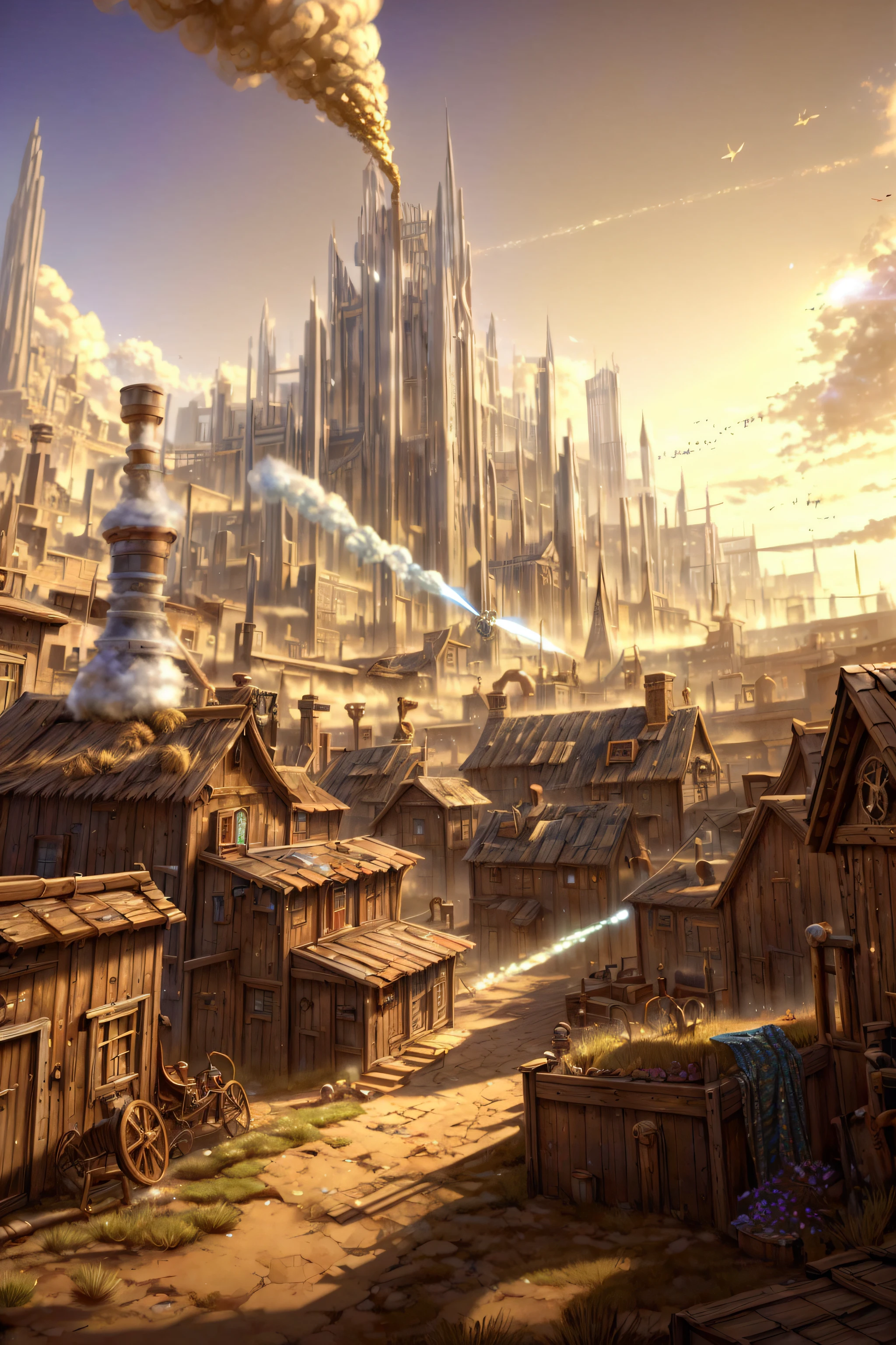 <lyco:SteamPunkBundleV3:.9> aetherpunkai, cattlepunkai, Lonely Rooftop Garden, messy environment, ultra detailed, Hyperrealistic, sharp focus, octane render