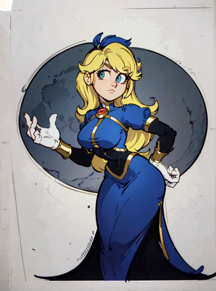 1girl, (blonde long hair:1.3), (blue dress, hair band, very curvy), cute pose, looking at viewer, four fingers, retro artstyle,
(white background:1.5),
(masterpiece:1.2), (best quality, highest quality), (ultra detailed), (8k, 4k, intricate),(full-body:1), (50mm), (highly detailed:1.2),(detailed face:1.2), detailed_eyes,(gradients),(ambient light:1.3),(cinematic composition:1.3),(HDR:1),Accent Lighting,extremely detailed,original, highres,(perfect_anatomy:1.2),
<lora:Retro_Style-20:0.75>