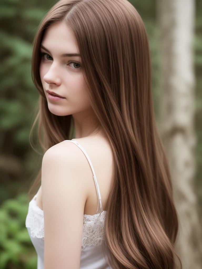 hazelnut hair,woman,realistic,pale skin,