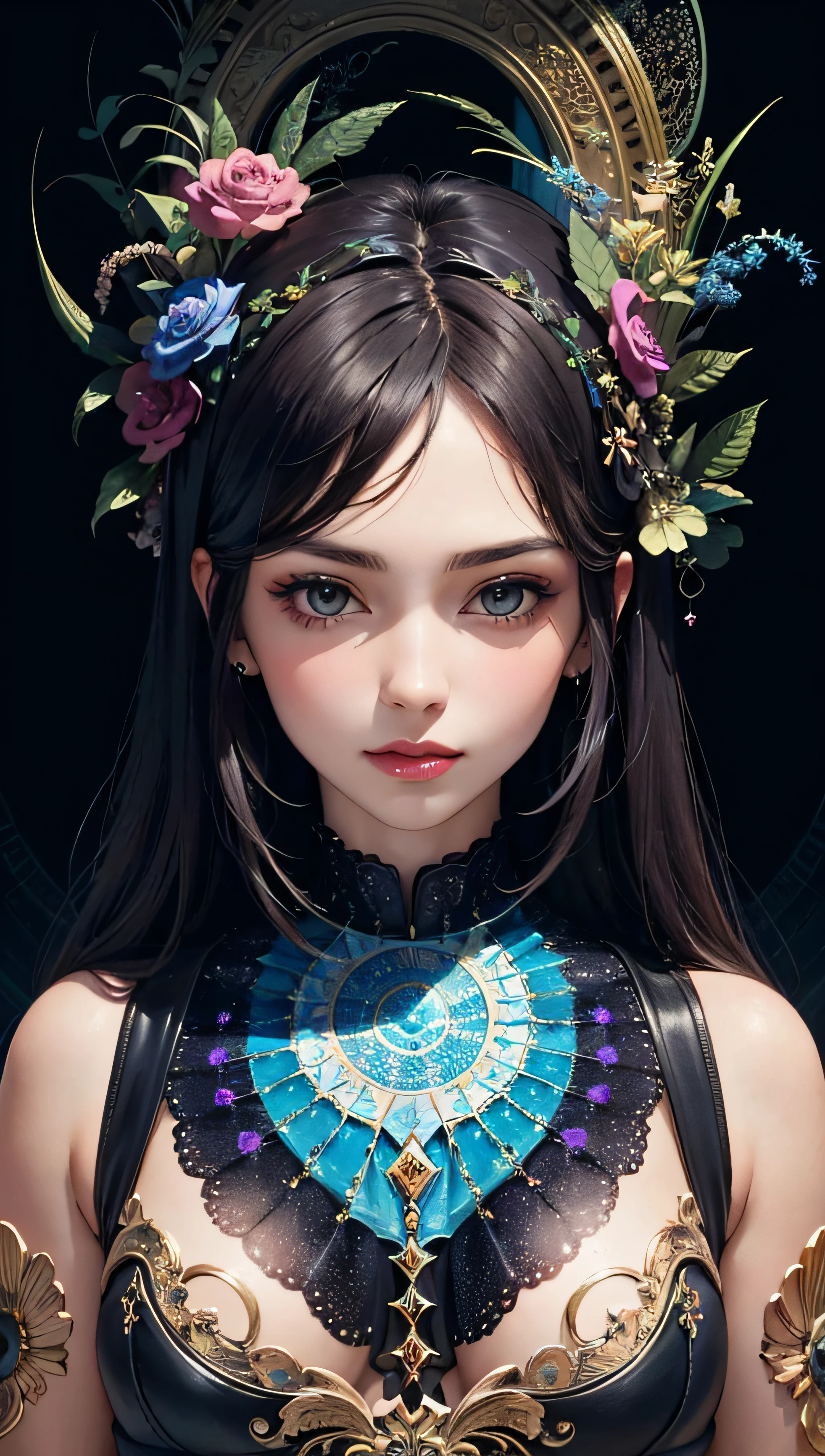 (masterpiece, top quality, best quality, official art, beautiful and aesthetic:1.2), (1girl), extreme detailed,(fractal art:1.3),colorful,highest detailed