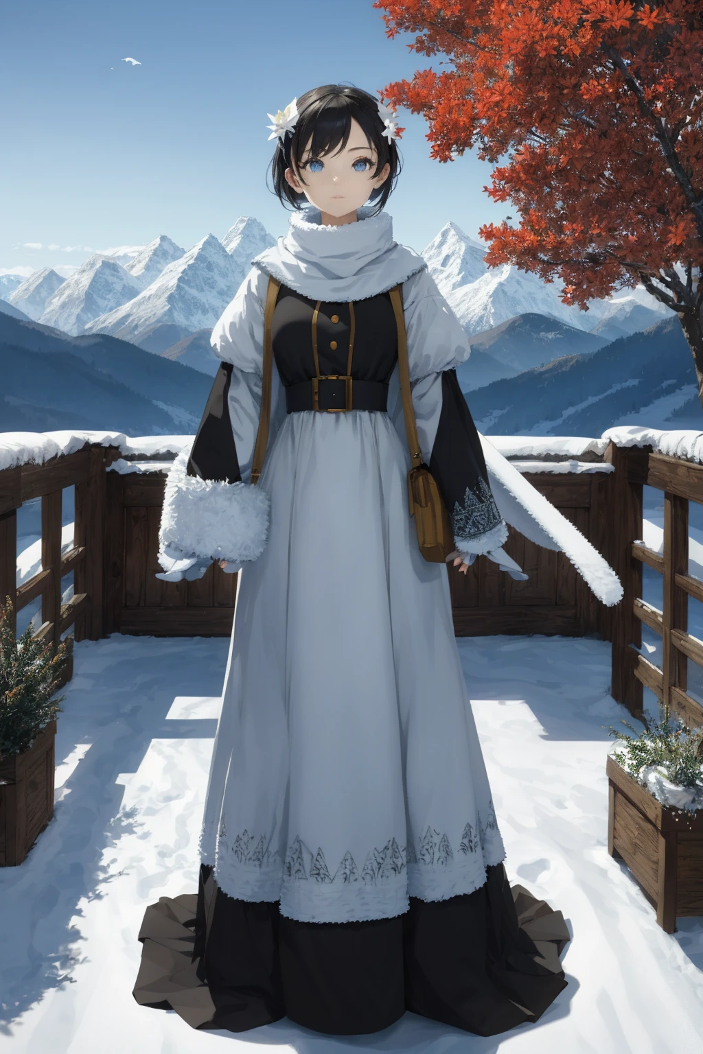 absurdres, highres, ultra detailed, (1girl:1.3),
BREAK
(, Create a breathtaking snowy landscape, with snow-capped mountains, frosty trees, and a crisp winter air.:1.6)
BREAK
, Design a virtual reality avatar, a digital representation of a user within a virtual world, showcasing their unique appearance and abilities.
BREAK
, Create a panoramic image, capturing a wide field of view and showcasing expansive landscapes or cityscapes.
BREAK
, Design a flower field setting, with blooming flowers, vivid colors, and a sense of growth and renewal.
BREAK
, Create a silhouette of a subject against a setting sun, with striking contrast and a sense of peace and tranquility.
BREAK
(, Capture the woven appearance of tapestry, with intricate patterns, rich colors, and a sense of history and craftsmanship.:1.6)