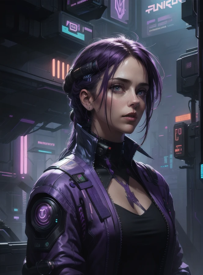(cyberpunk:1.2), saturated, vivid, ravnika, Ferdinand Knab, purple and violet <lora:Ravnika:0.8>, detailed, illustration, trending artstation, digital painting,symmetric,atmospheric lightingr