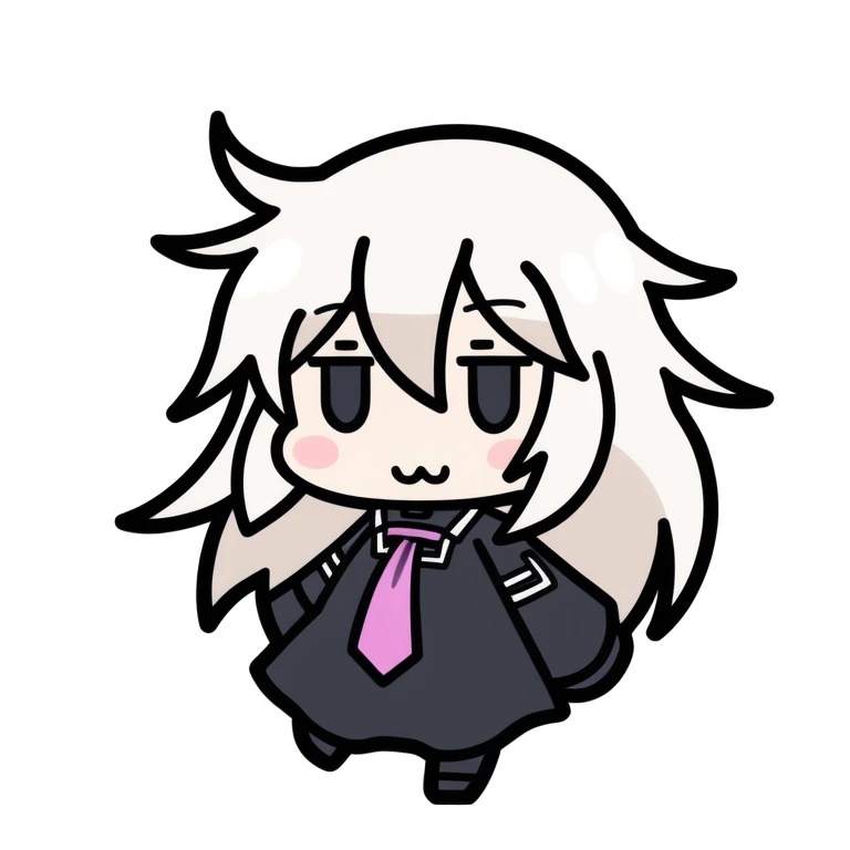 <lora:chibi_2DSD:0.5>, white_background, (|_|:1), jitome, white outline vector graphics