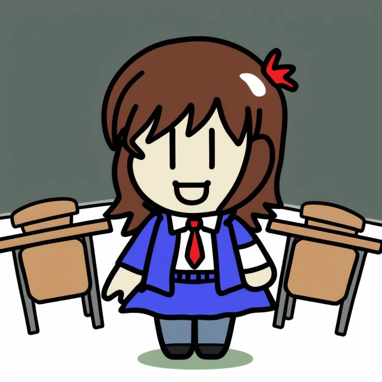 <lora:chibi_2DSD:0.7>, (classroom:1), (|_|:1.3),( super_deformation:1.2), (2DSD:1), brown_hair