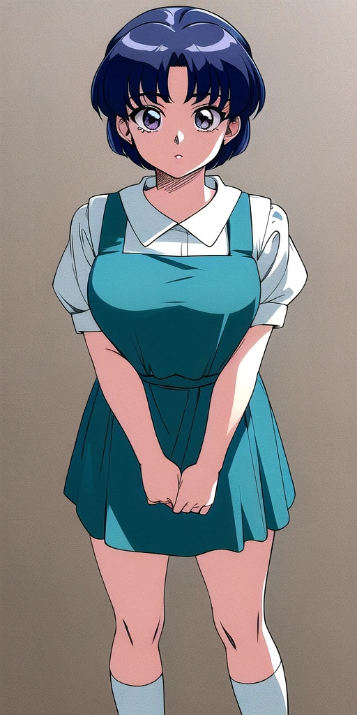 <lora:TendouAkaneV2:0.7>, tendouakane, furinkanuniform, large_breasts, standing, solo,, masterpiece, best quality, detailed face, detailed eyes, highres,