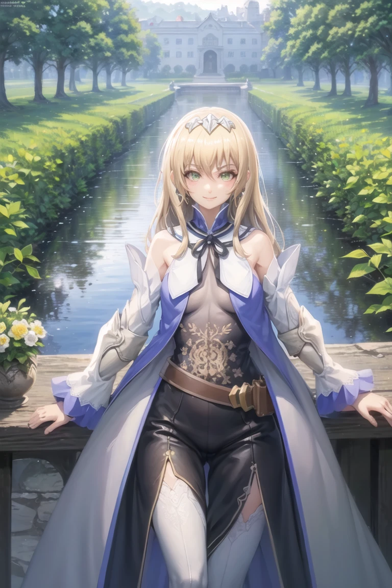 masterpiece, (princess),(watercolor),highres,extremely detailed cg unity 8k wallpaper,ray tracing, cinematic lighting,Medieval,forest,ruins,flower field,1girl,beautiful detailed face,nsfw,long hair,blonde hair,green_eyes, smile