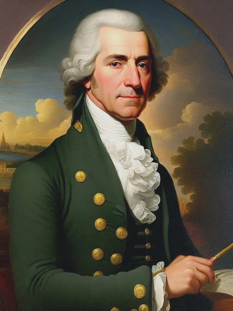 <lyco:JohnSingletonCopley:1.0> create an 18th century painting of Gerorge Washinton