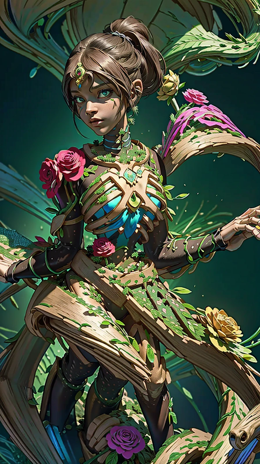NatureVRM character, (masterpiece, top quality, best quality, official art, beautiful and aesthetic:1.2), (1girl), extreme detailed,(fractal art:1.3),colorful,highest detailed <lora:NatureVRMv15:0.9>