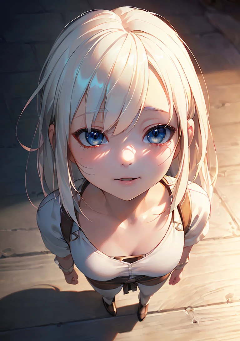anime style, photo ((full body:1.2)) of a (1girl), (albino girl:1.5, long white hair), (shiny body, smile),
((cute face: 1.7, perfect face:1.5)), (best quality:1.2, hyperrealistic:1.2, photorealistic:1.2, Madly detailed CG unity 8k wallpaper,
masterpiece:1.3, Madly detailed photo:1.2), (hyper-realistic lifelike texture, realistic eyes:1.2), (octane render, unreal engine 5),
(ecstasy of light and shadow, deep shadow), (sony a7, 50 mm, film grain:1.4), (photo by lee jeffries, greg rutkowski and magali villanueve)