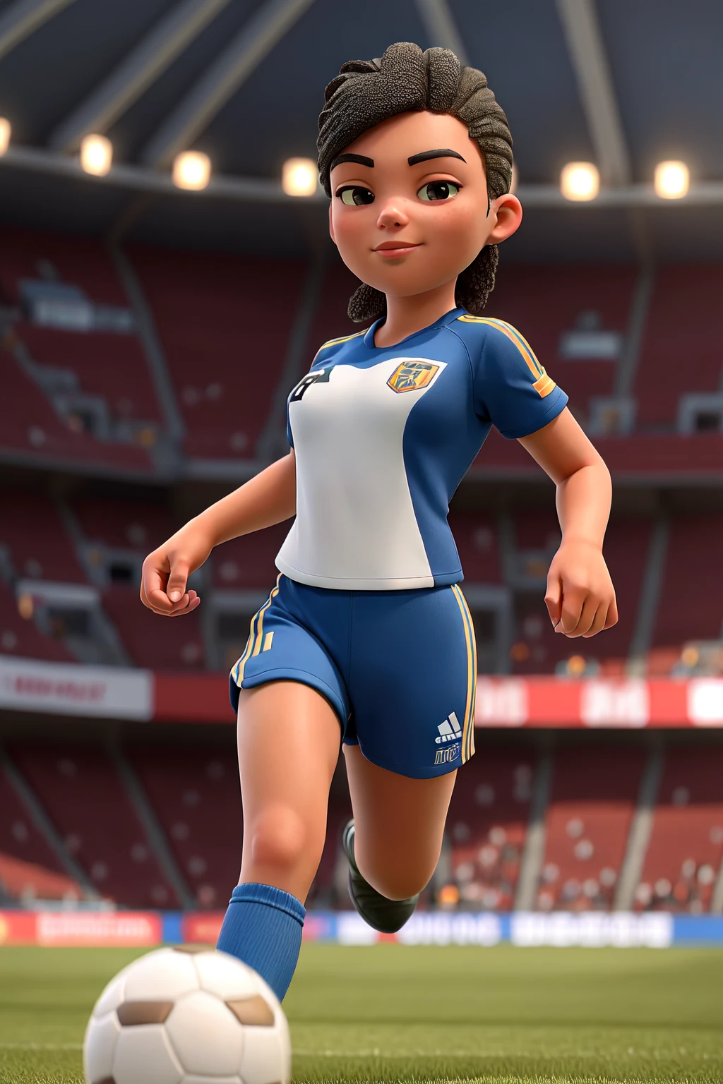 masterpiece, best quality, Female Soccer Player, Soccer, Football, Athlete, Sports, Stadium, Competition, Team, Goal, Action, Kick, Running, Athlete, Athleticism, Training, Exercise, Fitness, Professional, Sportswoman, Ball, Uniform, Boots, Game, Victory, Skills, Speed, Agility, Passion, Dedication, Teamwork, Goalkeeper, Striker, Midfielder, Defender, Referee, Spectators, Cheering, Excitement, Adrenaline, Celebration, Sportsmanship, Tackle, Dribbling, Passing, Goal-scoring, Championship, Training, Healthy Lifestyle.